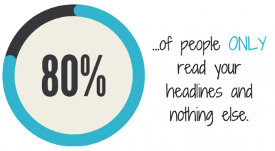 80% of people read only your headlines