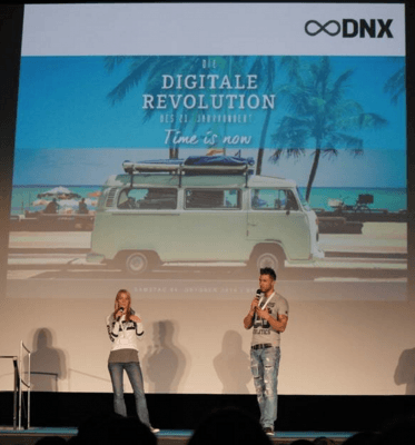 marcus-meurer-and-felicia-hargarten-on-stage-dnx-conference